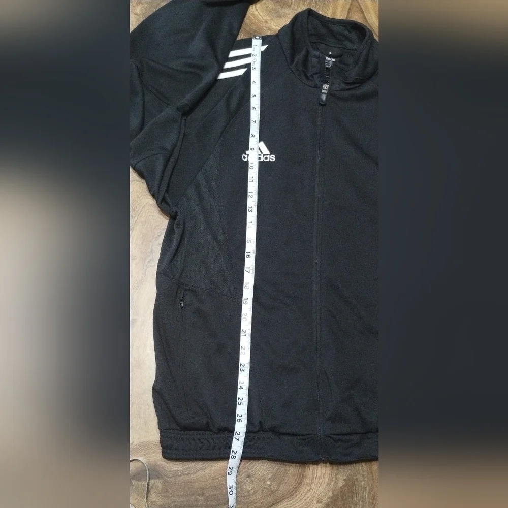 Adidas Black Jacket with White Accents